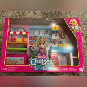 Barbie Chelsea Grocery Store Playset with Pink and Blue